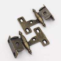 2pc Antique cabinet hinge Green bronze Folding Crown Head detachable hinges for furniture Wardrobe Cupboard door repair hardware Door Hardware Locks