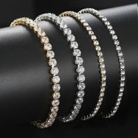 【cw】 Tennis Anklets Iced Out 4mm Chain The Leg Foot Jewelry Wholesale Dropship OHA001