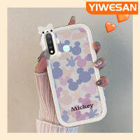 เคส Chenyyyka สำหรับ VIVO Y19เคส Y5s การ์ตูนน่ารักสีม่วงชมพูมิกกี้เมาส์สีสันสดใสขอบเคสโทรศัพท์โปร่งใสเลนส์กล้องถ่ายรูปมอนสเตอร์ตัวเล็กเคสกันกระแทกกันกระแทก