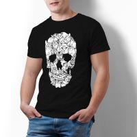 Cat Skull Skeleton Halloween T Shirt Goth Gothic Punk Printed Cotton Tshirt Big Tee Shirt Mens