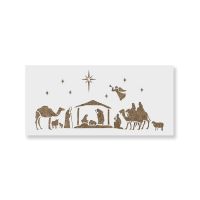 Reusable Plastic Nativity of Jesus Stencil Christmas Holiday Drawing Template Mold Rulers  Stencils