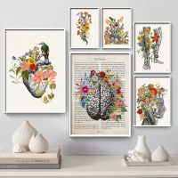 Christmas Gifts Idea Human Anatomy Set Poster Photo Framed Canvas Botanical Organs Heart Print Wall Art Paintings Wall Decor