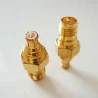 1X Pcs MCX Male To RP-SMA RPSMA RP SMA Female Plug MCX to RPSMA GOLD Plated Straight Coaxial Coax RF Connector Adapters Electrical Connectors