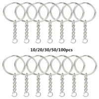 YXLRI 10/20/30/50/100pcs เครื่องประดับเครื่องประดับ DIY Dia 25mm ด้วย Open Jump Ring แหวนแยก พวงกุญแจ พวงกุญแจโลหะ