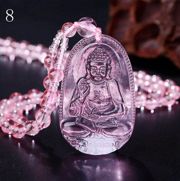 High Quality Unique Natural Carved Buddha Lucky Amulet Pendant Necklace For Women Men Sweater Pendants Jewelry New