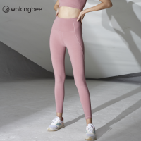 Wakingbee Power Tights (Berry) เลกกิ้ง กระชับเก็บทรง ขอบเอวสูงเก็บพุง ซัพพอร์ตสูง มีกระเป๋าข้าง