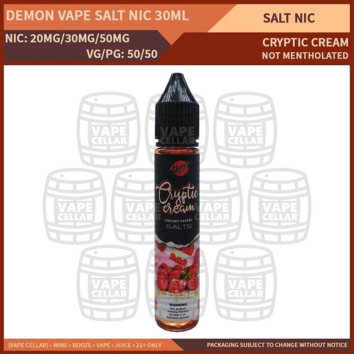 Demon Vape Salt Nic 30ml Cryptic Cream 20 Mg 30 Mg 50 Mg 002