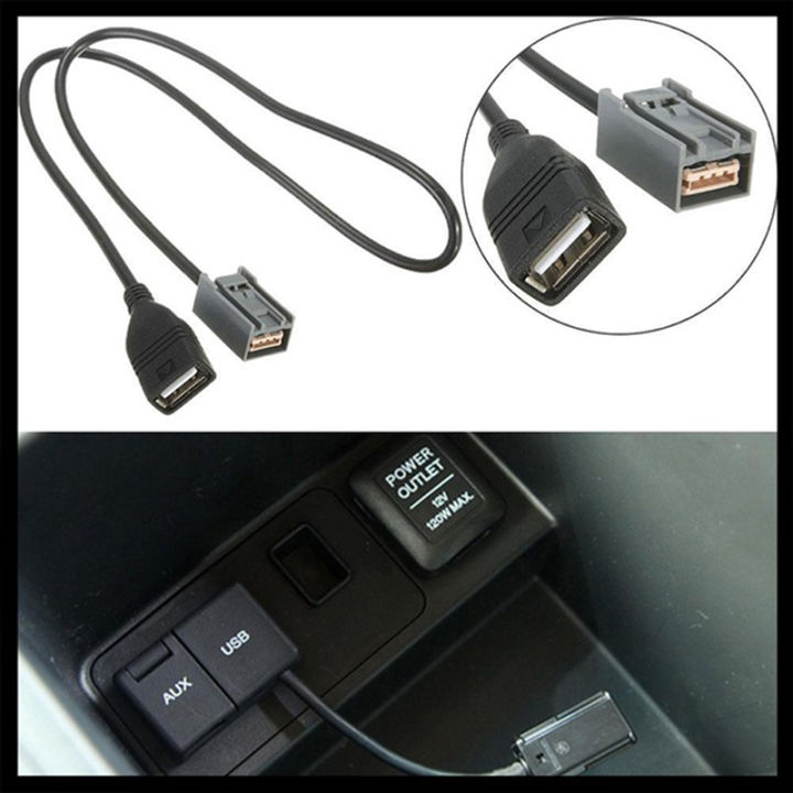 เฟยตง-usb-สายเคเบิลอะแดปเตอร์-aux-2008เป็นต้นไปสำหรับผ้าคลุมเบาะรถ-civic-jazz-cr-v-accord-cr-z-09-13-mp3