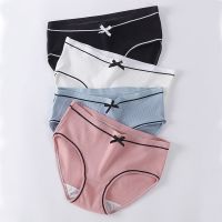 【Ready stockl】Japanese Cute Big Zize Girl Underwear Female Thread Breathable Medium Ladies Cotton Underwear Factory Spot Direct Sales