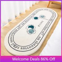 【DT】hot！ Fluffy Soft Bedroom Bedside Rugs Flowers for Kids Room Non-Slip Floor