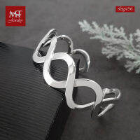 MT กำไลข้อมือเงินแท้ ลายถัก เส้นไขว้ สไตล์โมเดิร์น ข้อมือ 16, 17 ซม. Solid 925 Sterling Silver Bangle (sbg456) MT Jewelry มณีธารา