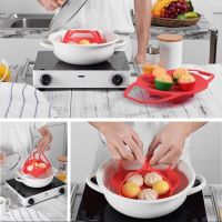 Silicone Steamer Shelf High Temperature Resistant Steam Basket Cookware Steamer Rack Telescopic Pot Steaming Tray Stand