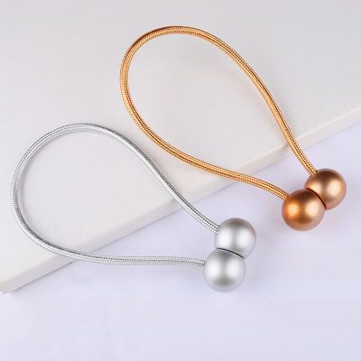 1Pc Magnetic Curtain Tie Wood Ball Buckle Clips Rope Holdbacks Curtain Holder Strap Accessoires Home Decorations