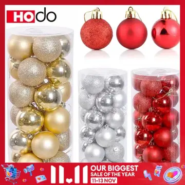 24PCS Clear Plastic Fillable Christmas Balls 8Cm DIY Xmas Tree Ornament  Decoration Arts Crafts