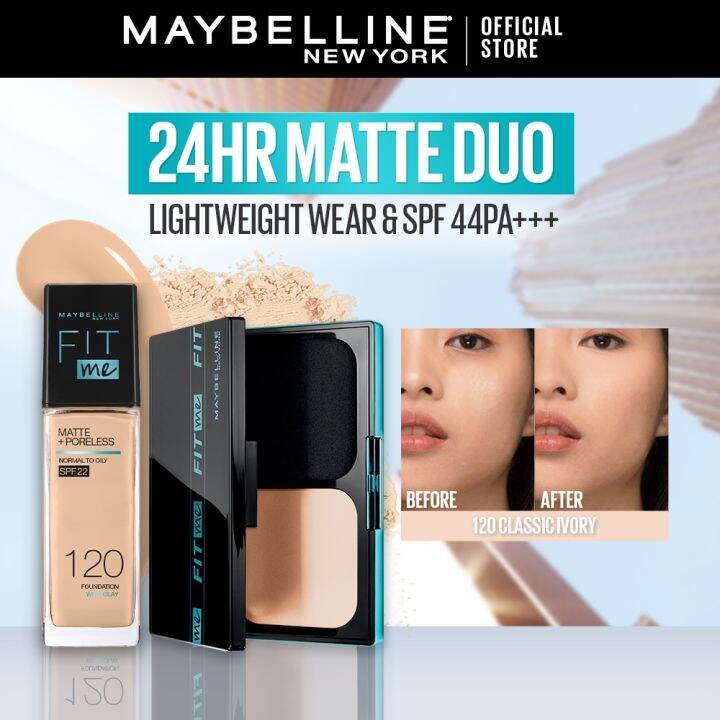 Maybelline Fit Me 24HR Matte Duo Oil Control Liquid Foundation 30ml