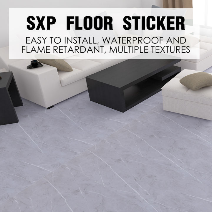 Vinyl Floor Tile Self Adhesive 60x30cm Marble Design 2mm Thick Vinyl Floor Stickers Adhesive Pvc