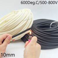 Dia 10mm Fiberglass Tube HTG Cable Sleeve Soft Chemical Fiber Glass Wire Wrap Protector Insulation High Temperature Pipe 600Deg