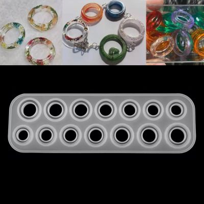 【CC】┅﹍  1pc Rings Resin Epoxy Molds Jewelry Silicone Mold Collection Accessories