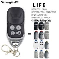 LIFE FIDO2 / FIDO4/ VIP2 / VIP4 / VIP2R / VIP4R STAR2 / STAR4/BRAVO2 / BRAVO4 Rolling Code 433.92MHZ Garage Door Remote Control