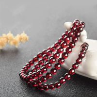 Natural Dark Garnet Bead Bracelets Women Fashion Wine Red Beads Charm Bangles Yoga Meditation Friendship Gift Pulsera Wholesale Mobile Accessories