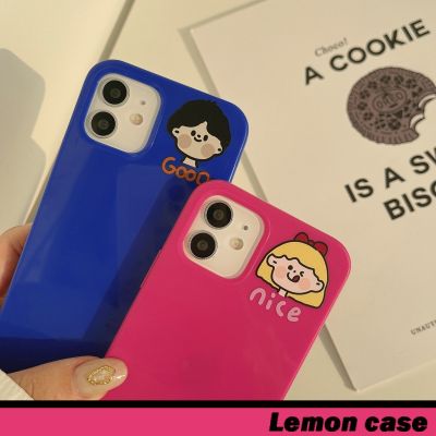 [Lemon] เคสโทรศัพท์มือถือ ซิลิโคนนุ่ม แวววาว สีแดงกุหลาบ สีน้ําเงินเข้ม สําหรับ iPhone 7 8 7plus 8plus 11 12 X XS XR XSMAX 11pro 12pro 11promax 12promax 13 13pro 13promax QC7311633