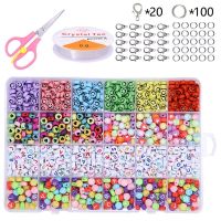 Round Acrylic Letter Glass Seed Beads Set For Bracelet Jewelry Making Bulk Needlework DIY Accessories Plastic Alphabet Bead Kits Beads