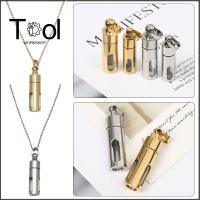 TOOL WORKSHOP Unisex สแตนเลส เครื่องประดับแฟชั่น สร้อยคอ DIY จี้ขวดน้ำหอม โกศเผาศพ ขวดอวยพร หลอดแก้วทรงกระบอก