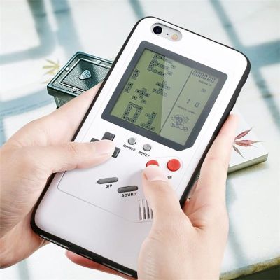 （cold noodles） Vintage Retro เกม Boy Anti Shock เคสโทรศัพท์สำหรับ IPhone 11 12 13 14 Pro Max Mini XS XR X 8 7 Plus SE 2020 Gameboy ฝาครอบซิลิโคน