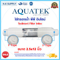 Aquatek ไส้กรองน้ำ PP Carbon Post AM100 UF Capsule แบบ I-Type Inline 12นิ้ว 11นิ้ว กรองตะกอน กรองหยาบ กรองน้ำดื่ม Treatton PP CTO