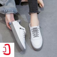 COD DSGRTYRTUTYIY High Heels Shallow Mouth Little White Shoes Female Students 2021 New Style Korean Version All-Match Flat Sole Women Spring Summer Thin Lazy CasualFemale