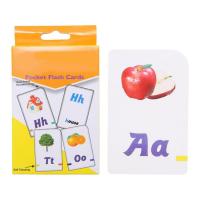 Alphabet Cards 26 ABC Learning Games Alphabet Card Toys Uppercase and Lowercase Alphabet Cards with Pictures Montessori Interactive Toy for Early Education refined