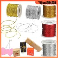 YIJIAN1984918 20/100 Meters DIY การทำสร้อยข้อมือ ผูกเชือก ตกแต่งกล่องของขวัญ ด้ายบรรจุภัณฑ์ ริบบิ้นสายรัดคริสต์มาส สตริงทิงเซล สายเมทัลลิค