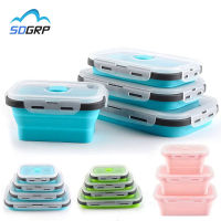 Silicone Folding Lunch Food Storage Container Portable Child Bento Camping Outdoor Picnic Crisper es Seal Tableware