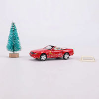 [Funny NaiNaiKei]Convertible Alloy Model Car, DCT 1:64 Sl500, Versão Natal Vermelho