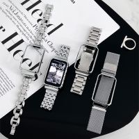 【LZ】 Silver Metal Strap for Xiaomi Mi Band 7 Pro Wirst Band Stainless steel Bracelet Wristband Smart Miband 7 Pro Watchband Straps