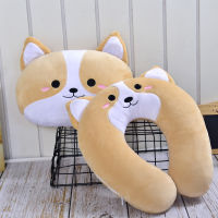 (ร้อน) น่ารัก Corgi Shiba Inu รถคอหมอนการ์ตูนหัวพนักพิงศีรษะเดินทางเบาะเข็มขัดนิรภัยแผ่นไหล่ครอบคลุมกระจกมองหลังปก