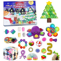 New Christmas Advent Calendar Toy For Kid Countdown Calendar 24 Days Xmas Toys Christmas Bubbles Toy Pack Gift Box