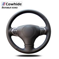 Handsewing Black Genuine Leather Steering Wheel Covers For Suzuki Grand Vitara 2007-2013