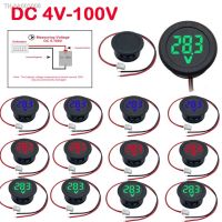 ❡☃☎ 1-5pcs DC 4-100V Car Voltage Current Meter LED Digital Display Mini Voltmeter Round Detector Panel Two-wire Multimeter Panel