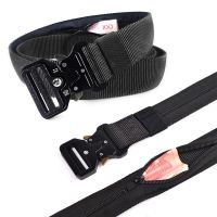 Men Tactical Hidden Cash Belt 130cm Outdoor Nylon Strap Alloy Buckle Travel Money Anti Theft Wallet Waist Pack Hiding Belt