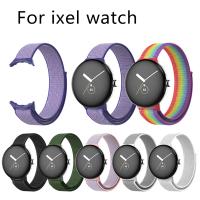 สายรัดไนลอนเข้ากันได้สำหรับ Pixel Smartwatch Sport Watch สายรัดข้อมือห่วง-สร้อยข้อมือแทนที่ปรับได้-เข็มขัด Sweatproof-Band