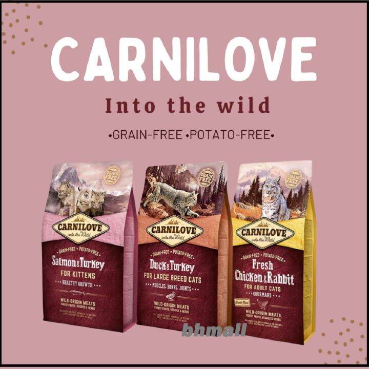 Ready Stock Super Premium CARNILOVE Cat Food 6KG (Salmon&Turkey/Duck