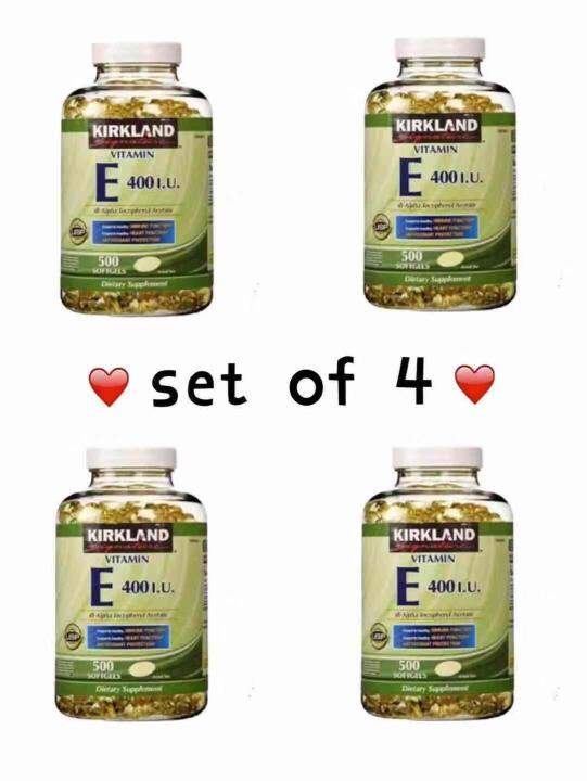 ( set of 4 ) Kirkland Vitamin E 500 Soft Gel Capsules Lazada PH