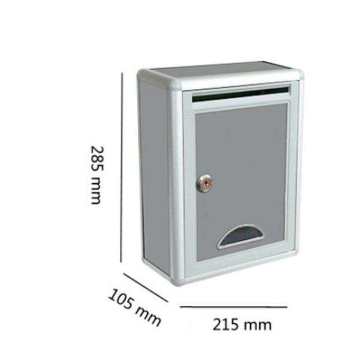 กล่องจดหมายที่ล็อคได้-อลูมิเนียมอัลลอยด์โพสต์กล่อง-wall-mount-mail-เหล็กผู้ถือจดหมายการจัดเก็บการรักษาความปลอดภัยกลางแจ้งล็อคกล่องจดหมายบ้านระเบียงสวน-decor