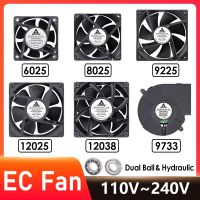 【YD】 1PCS Gdstime EC Brushless 9225 8025mm 120X120X25mm  110V 115V 120V 220V 240V 2 Wire Cooling Cooler Blower