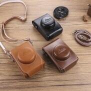 Túi Xách Coffe Color Luxury Máy Ảnh Kỹ Thuật Số Bao Đựng Da PU Cho Leica D
