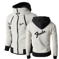 2022เพลงกีตาร์ Fender โลโก้ harajaku Mens modis Harajuku กีฬาแขนยาวซิปผ้าฝ้ายฤดูหนาว hoodies เสื้อลำลอง