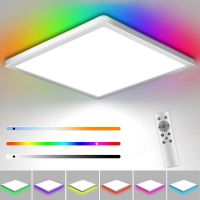 LED Square Ceiling Lamp With RGB Color Changing Backlight Remote Control Bedroom Living Room Embedded Dimmable Atmosphere Light