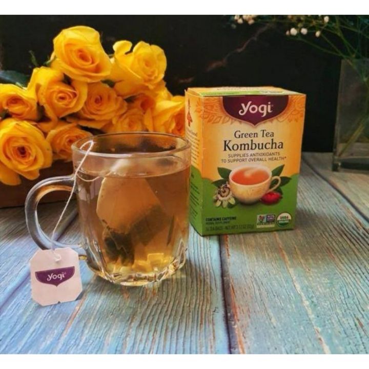 yogi-tea-organic-green-tea-kombucha-16-tea-bags-ชาสมุนไพร-ชาออแกนิค-ชาเพื่อสุขภาพ