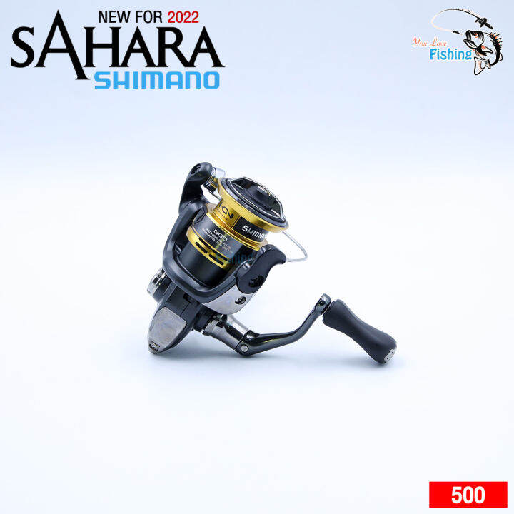 รอกสปินรุ่นใหม่-shimano-ชิมาโน่-ซาฮาร่า-2022-แขนเกลียว-สวยแกร่ง-ดีไซน์สปอร์ต-ระบบเสียงสปริง-สปูนโลหะน้ำหนักเบา-มีให้เลือก-6-เบอร์